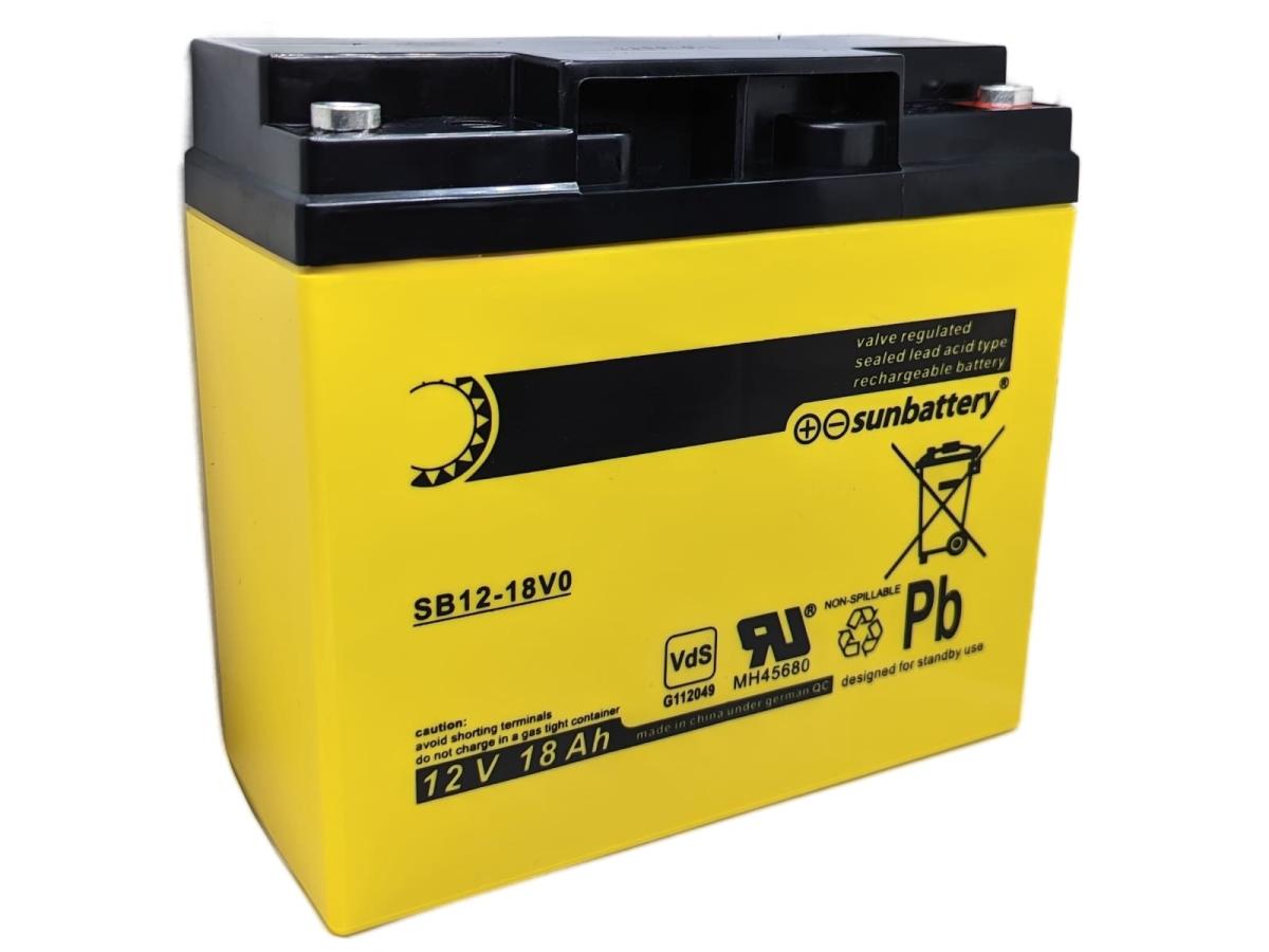 SUN Battery SB12-18V0 12V 18Ah Blei Akku AGM mit VdS
